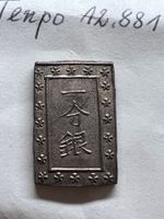 Silber Münze Japan Ansei Ichi-Bu-Gin 8,81gr echt Prägefrisch