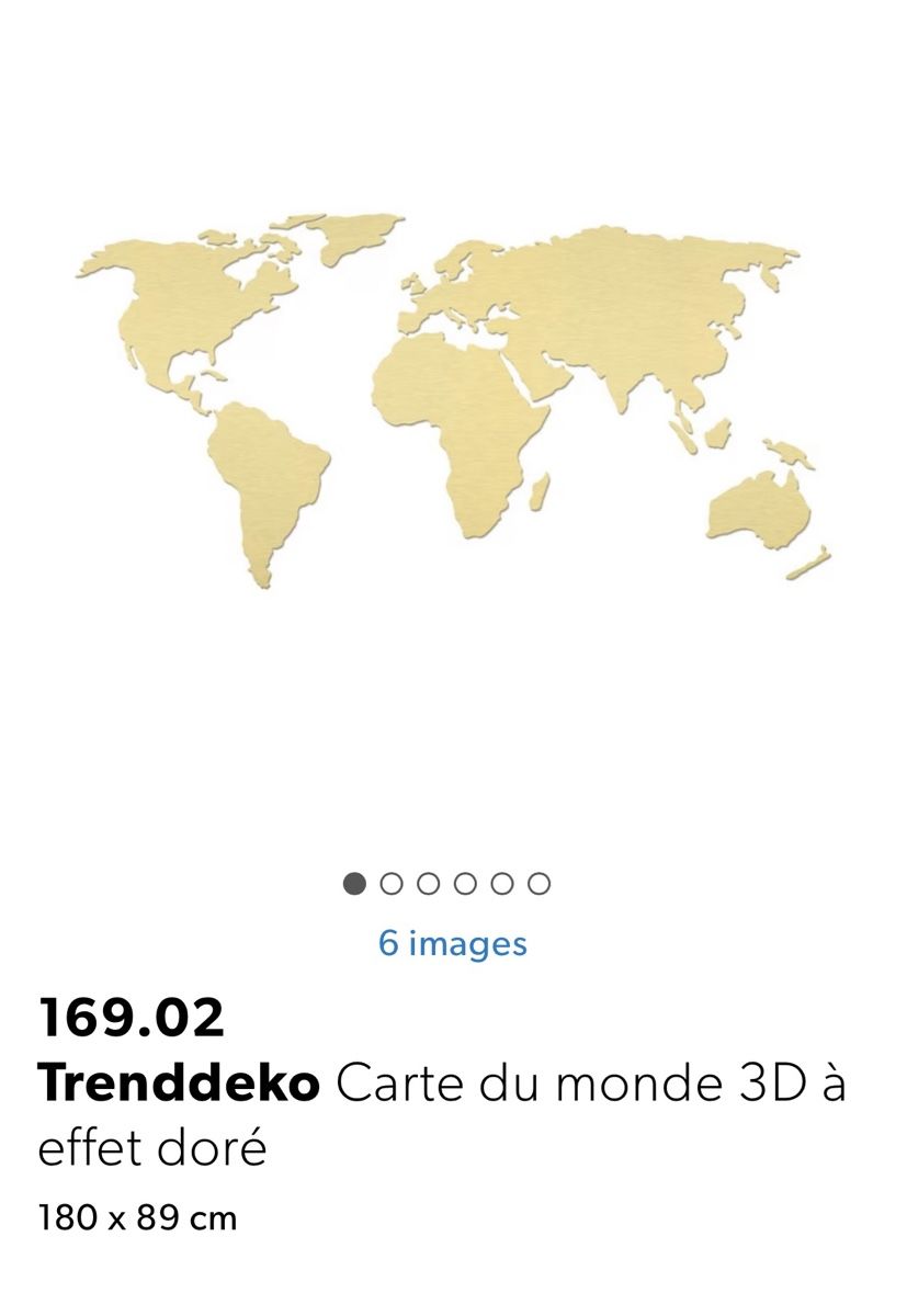 Lavagne: Carte du monde 3D – Usato da Biel/Bienne venduto da dc_girl8