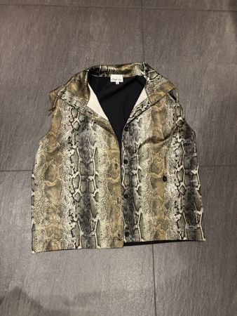 Vintage Ausgefallene Blazer Veste mit Schlangenmuster