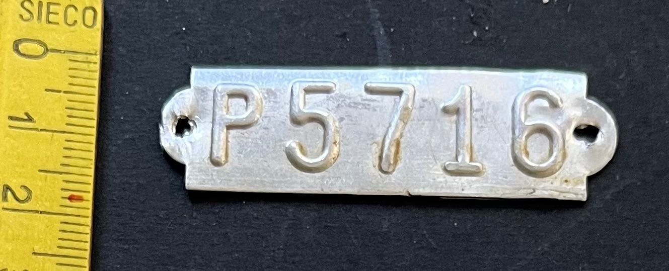 Schilder: P5716 , Metall oder Messingschild Vintage – Gebraucht aus Ostermundigen von DaxKarten-75