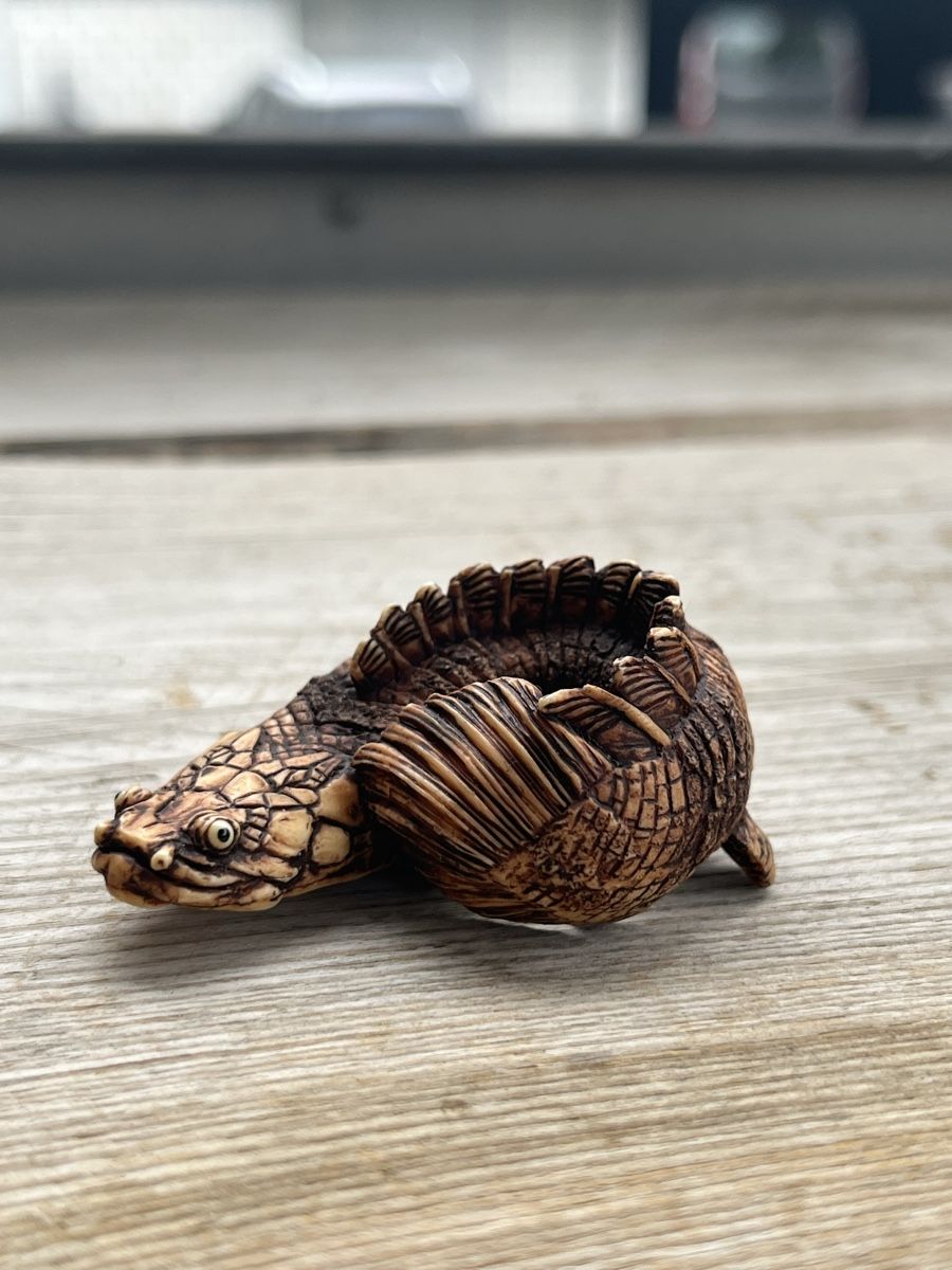 Statuette: netsuke, figur, fisch – Usato da Lengnau BE venduto da Meij 2