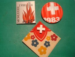 Abzeichen 1. August 1982,1983,1984