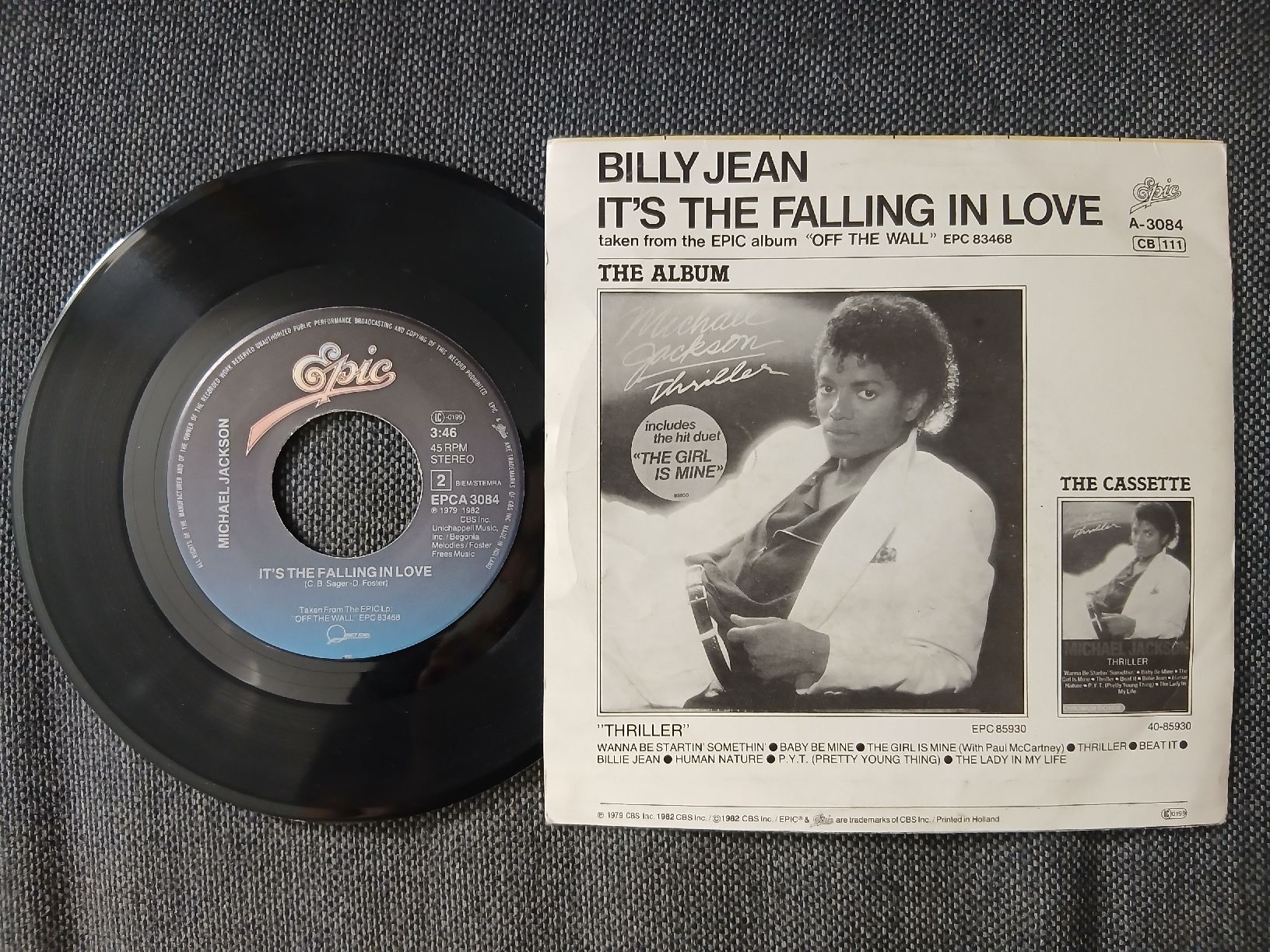 Dischi in vinile: Michael Jackson Billie Jean 7" Single Record – Usato da Watt venduto da Tomaf 1