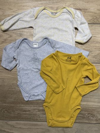 3er-Pack Langarm-Bodys für Babys, Größe 62/68 