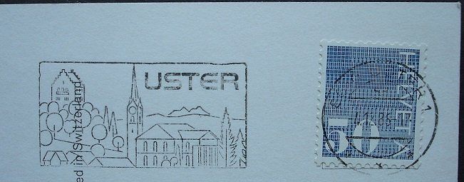 Ansichtskarten: USTER Gemeindehaus Kirche Schloss Greifensee, Auto, VW-Käfer – Gebraucht aus Jona von philajona 1