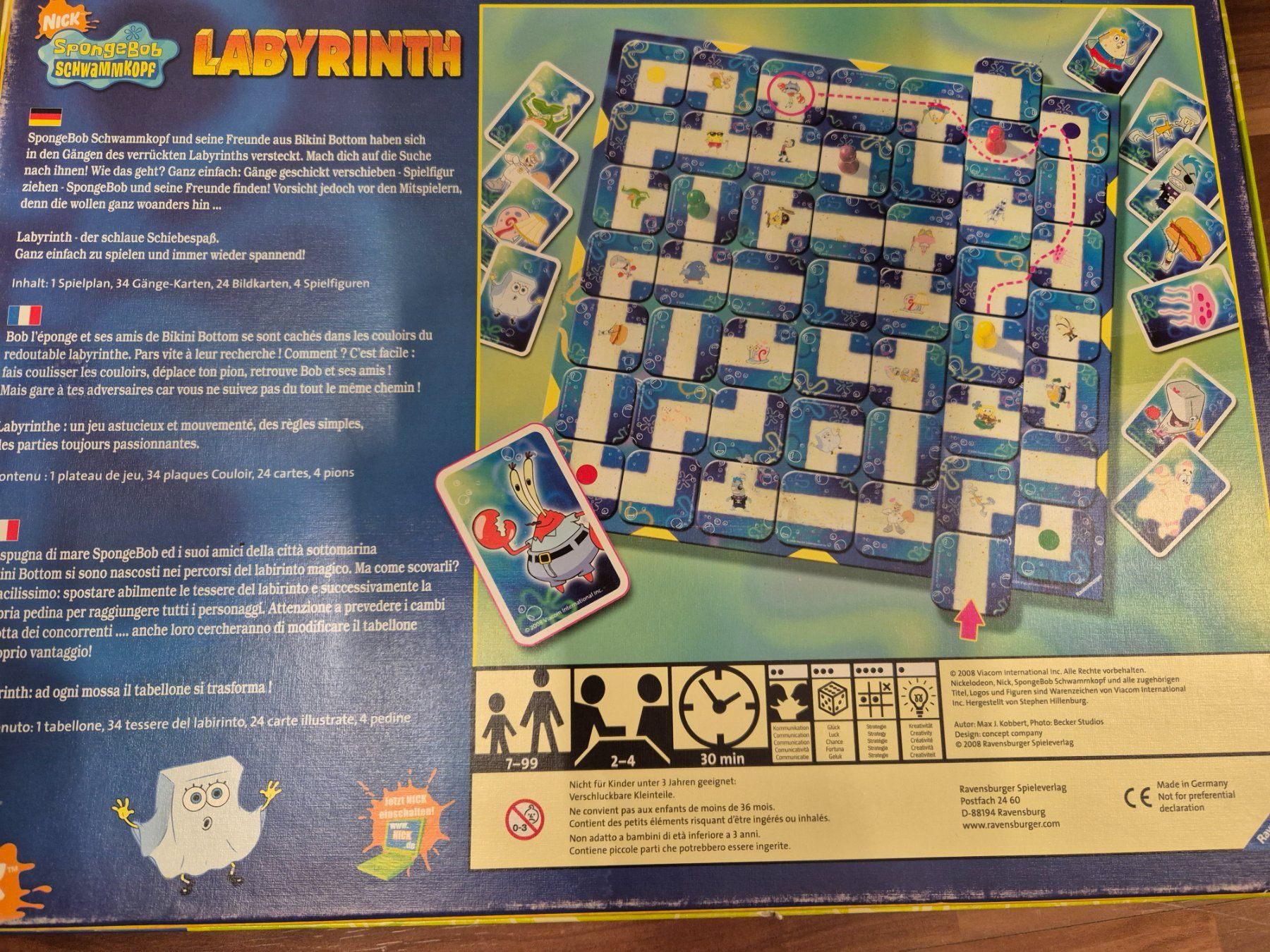 Ravensburger Giochi: Spongebob Schwammkopf Labyrinth Spiel, b9 – Usato da Schwarzenburg venduto da Flamingo07 1