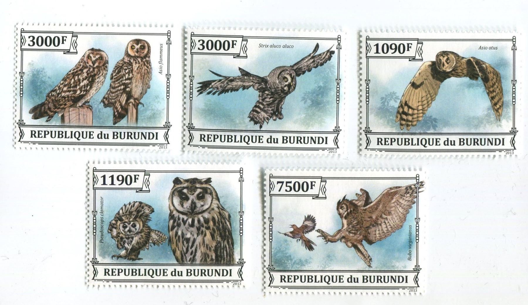 Alle Briefmarken: Briefmarken "Eulen". Burundi. – Neu und originalverpackt aus Basel von Butsch5