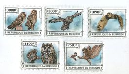 Briefmarken "Eulen". Burundi.
