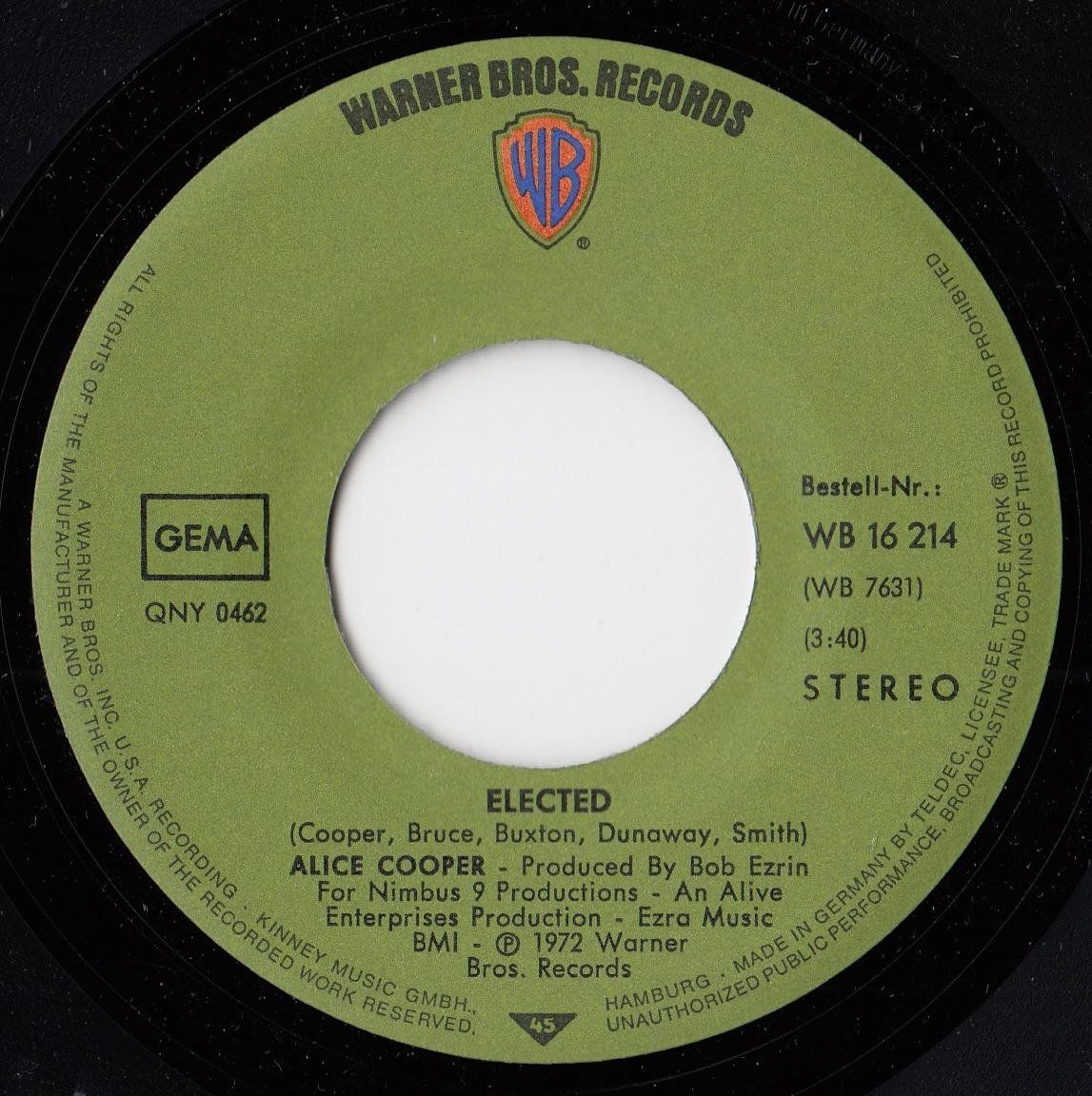 Dischi in vinile: Alice Cooper Vinyl Single von 1972 – Usato da Volketswil venduto da Abcrecords 2