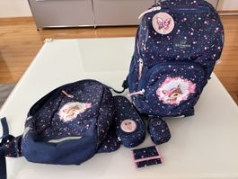 Beckmann Schulranzen Set Fuchs und Hirsch Design gebraucht