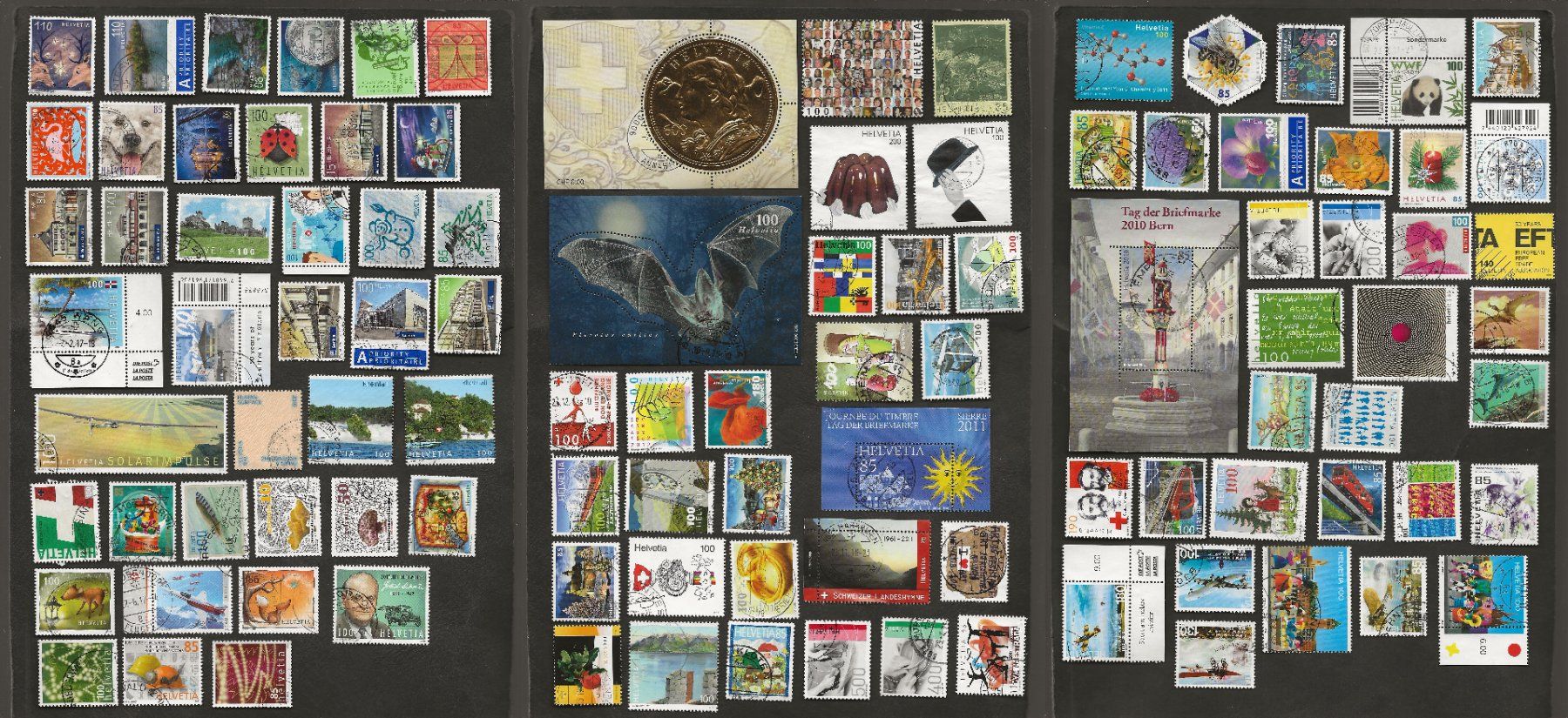 Alle Briefmarken: Schweiz 103 Marken Freimarken gestempelt – Gebraucht aus Au ZH von xelagreb01