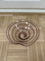 Organische vintage Glas Schüssel mit Spirale handmade Schale