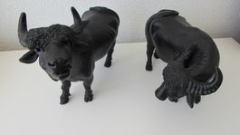 Dekorative Büffel Figuren Set, schwarz- Vass Aron