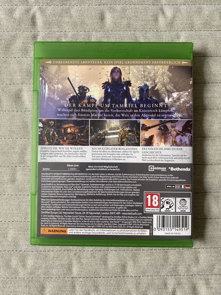 Microsoft Spiele: The Elder Scrolls Online - Tamriel Unlimited - Xbox One – Gebraucht aus Thunstetten von Virus_33 2