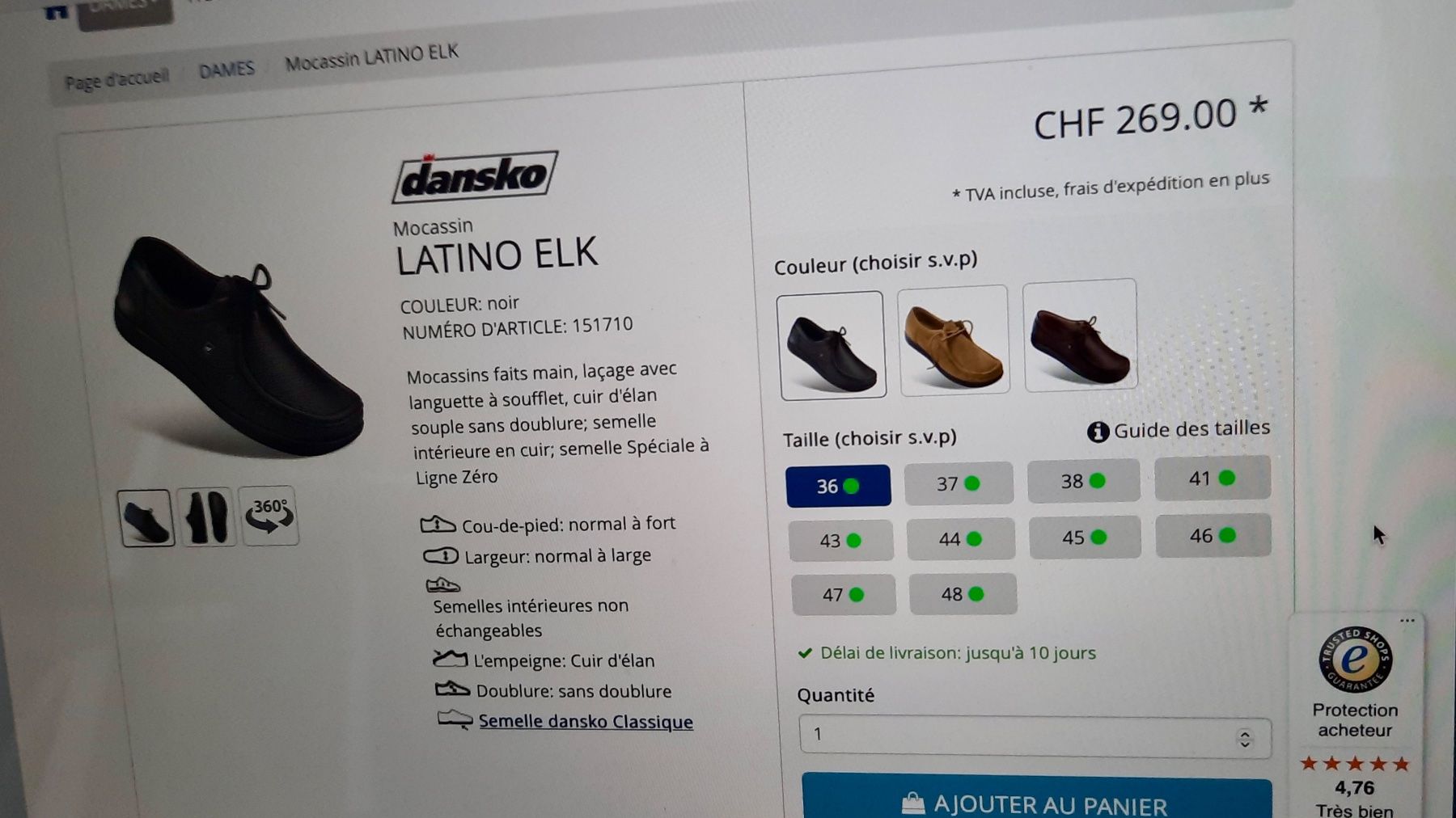 Helvesko Scarpe da donna: Dansko - Chaussures marine, Taille 37 - NEU – Usato da Lausanne venduto da Etoile96 4