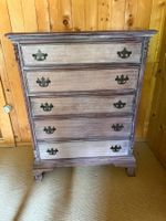 Kommode mit 5 Schubladen mauve Shabby Chic Stil