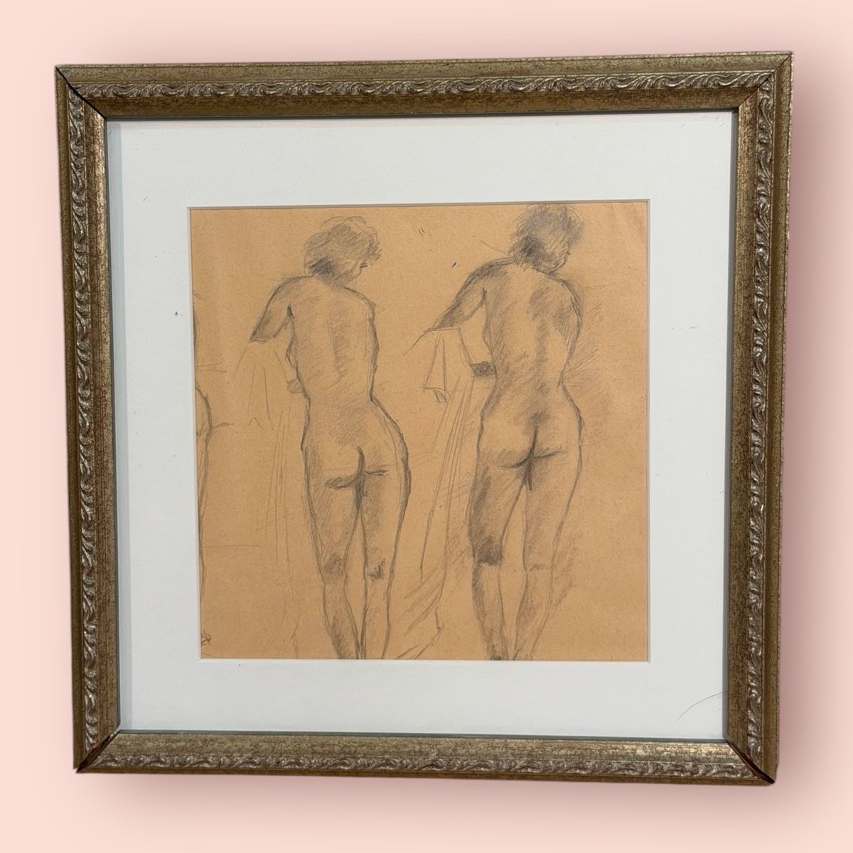 Dipinti: Original Figure Sketch Drawing, Framed, Ready to Hang – Usato da Lausanne venduto da artnouveau04