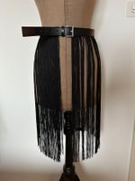 Cooler Fransengürtel von ERIKA Cavallini in schwarz - NEU!