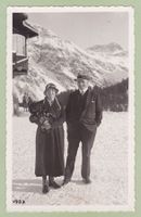 Unbekanntes Paar in Arosa, Fotokarte um 1935
