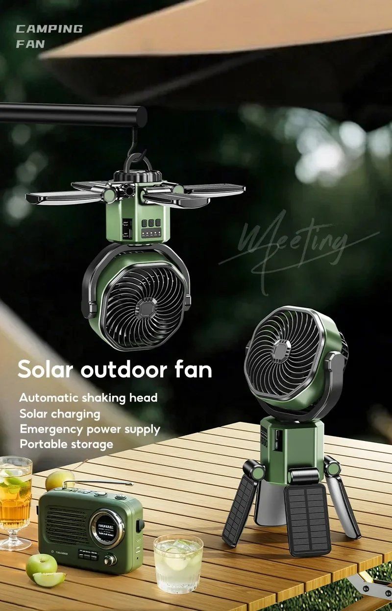 Ventilatori: NEU Camping Ventilator Solar Lampe USB / Ventilateur solaire – Nuovo e nell'imballaggio originale da Isérables venduto da Alfaga 2