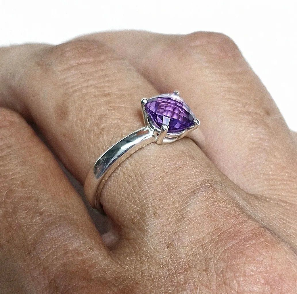 Ringe: Amethyst Ring in Silber aus der Goldschmiede – Neu und originalverpackt aus Zürich von GOS08 7