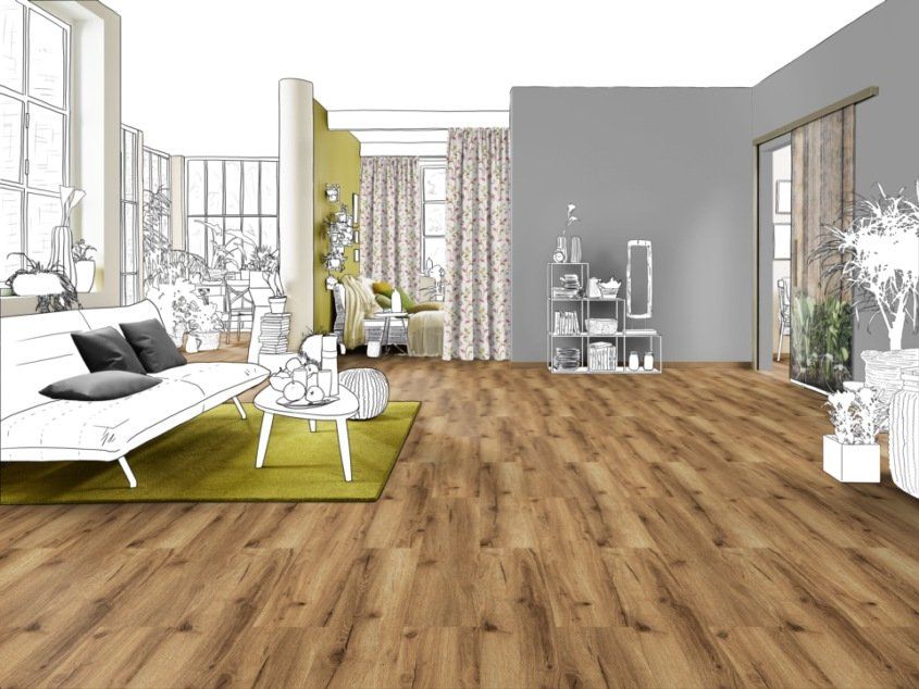 Pareti & Soffitti: Designboden XL Eiche rustikal 7 mm Aktionspreis Fr.42.90 m2 – Nuovo e nell'imballaggio originale da Rothrist venduto da swiss-laminat 3