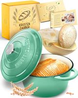 Brotbacktopf Gusseisen mit Deckel Gärkorb für Sauerteigbrot