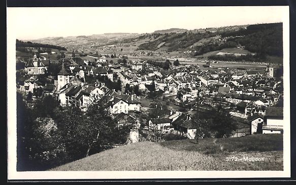 Ansichtskarten: AK Moudon, Panorama – Gebraucht aus Berlin von bartko-reher
