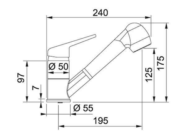 Armaturen: Franke Novara Plus Schlauchbrause onyx – Neu und originalverpackt aus Bottighofen von zaap 1