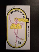 Vintage Rar Sticker Aufkleber UKFee bringt UKW Wie Neu!