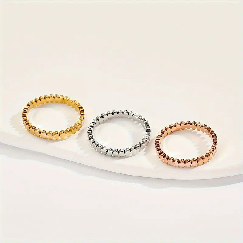 Ringe: 18k vergoldete Herz Ring Set - Trendiger Schmuck – Neu und originalverpackt aus Glattbrugg von majuska01 5