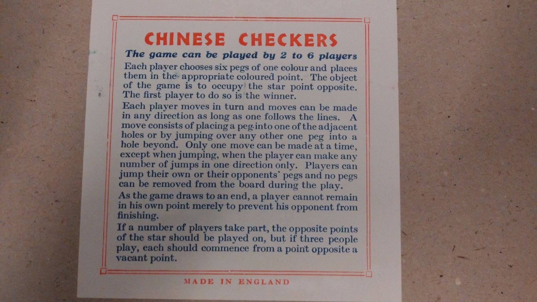 Giochi: Chinese Checkers vintage – Usato da Farvagny-le-Grand venduto da LaCaverne 3