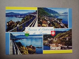 Autobahn Autoroute du Leman mehrbildrig mit Schloss Chillon