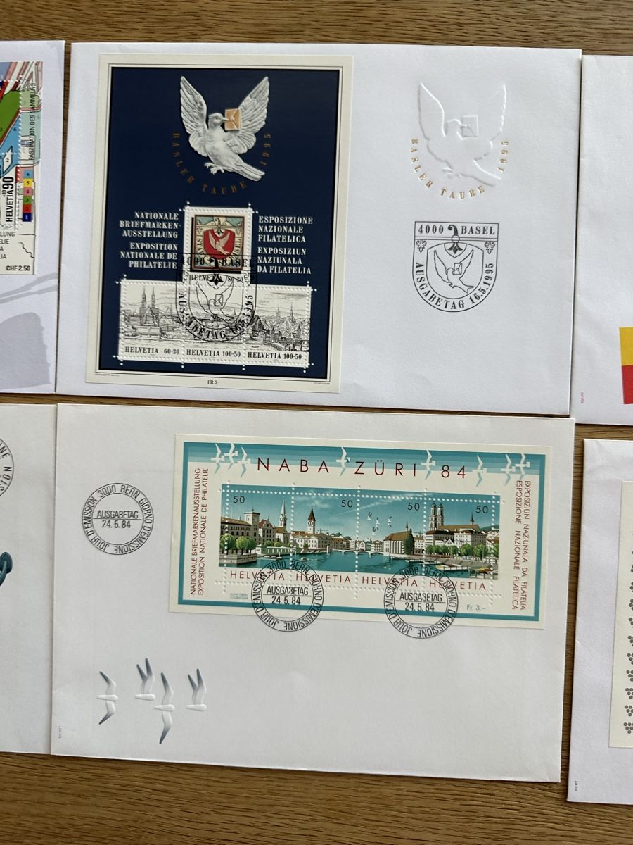 Tutti i francobolli: Schweiz - 8x FDC Kleinbogen Lot – Usato da Schmitten / FR venduto da Samsara169 2