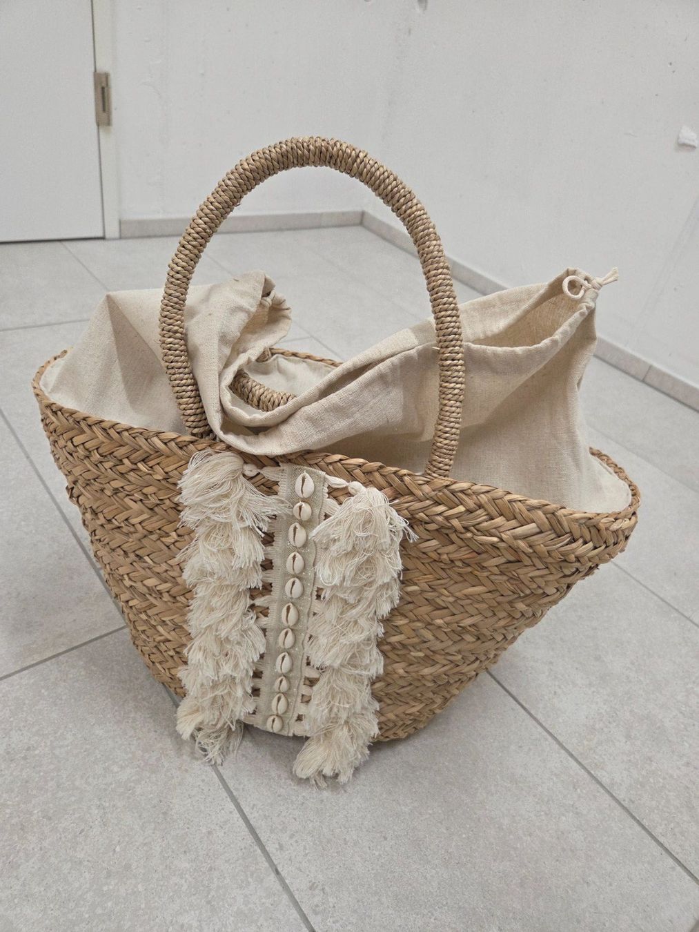 Borse da donna: Shopper geflochten / Einkaufskorb / Strandtasche – Usato da Küssnacht am Rigi venduto da jasminsche 2