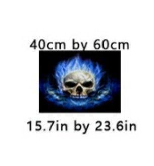 Teppiche: Teppich Skull Blau Schwarz 60x40cm % Black Friday – Neu und originalverpackt aus Walenstadt von emynmuil1 1