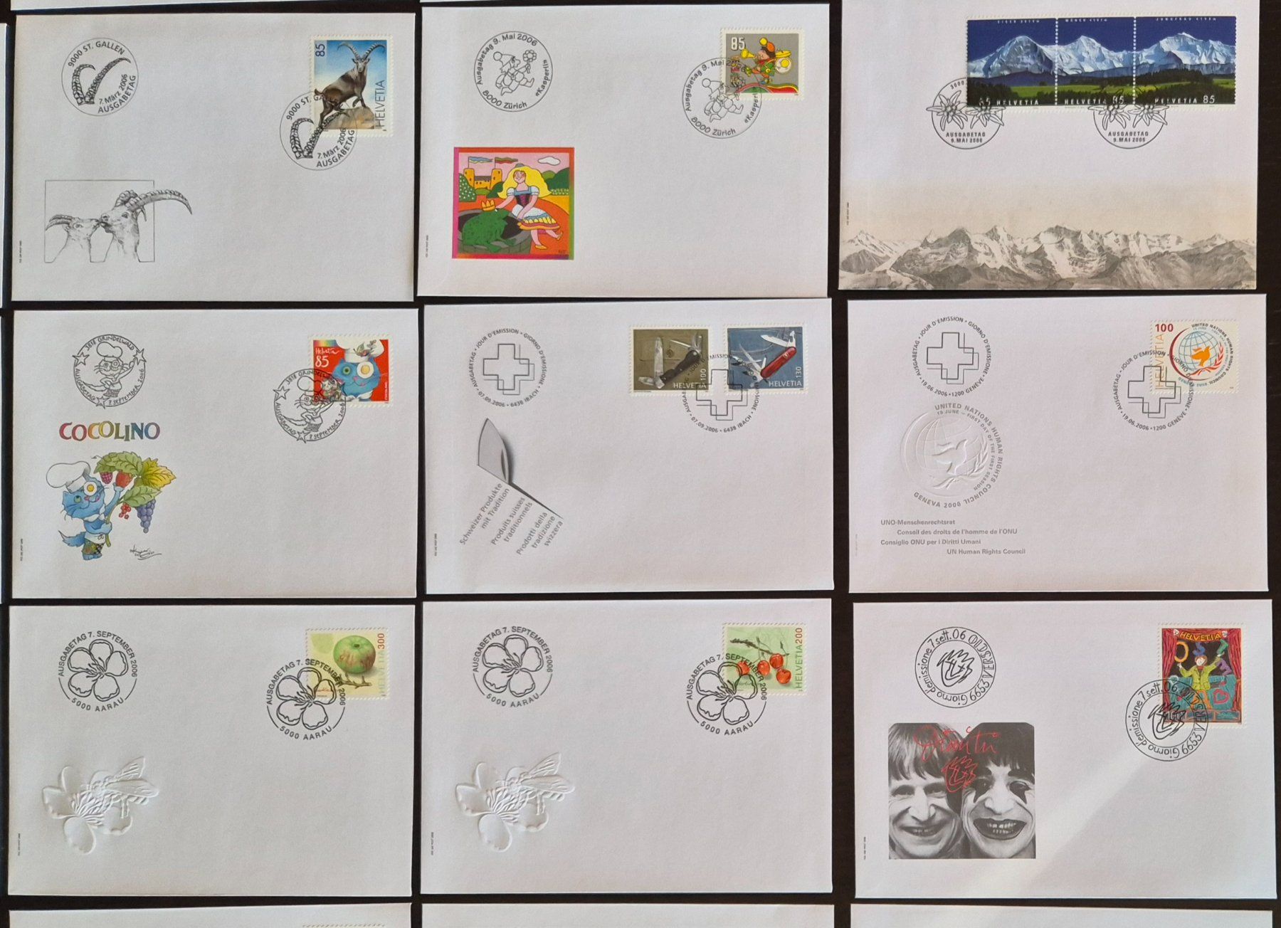 Alle Briefmarken: Jahresserie 2006 ET Briefe – Gebraucht aus Buus von papillon098 3