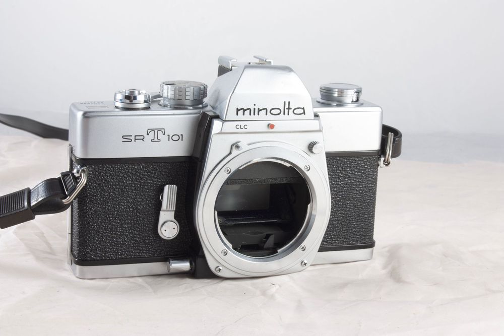 Minolta SRT 101 – Fotocamera Reflex A Pellicola 35 Mm – Solo Corpo Argento – Usata - Foto 4