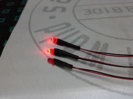 Blink-LED rot 3mm 12V verkabelt 5+5=10