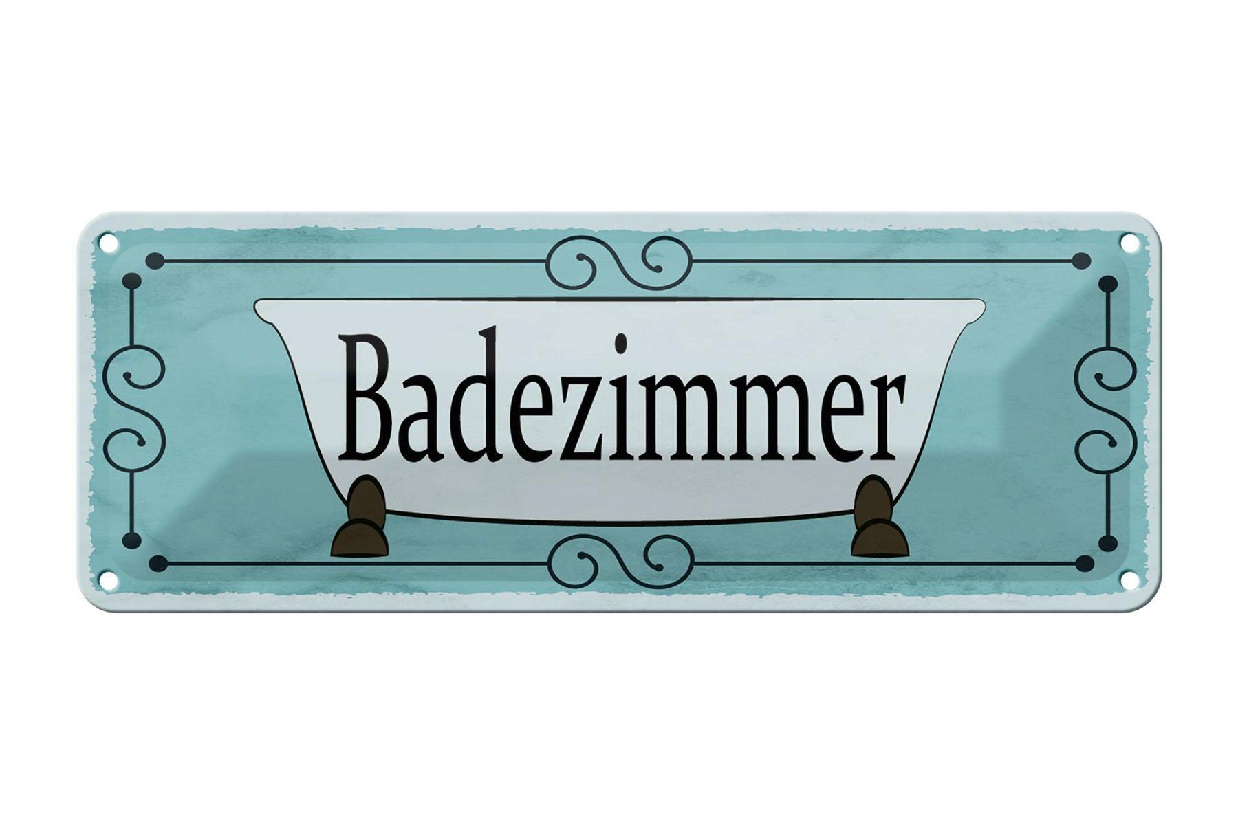 Insegne: Blechschild-BADEZIMMER – Nuovo e nell'imballaggio originale da Rupperswil venduto da big-one-sale