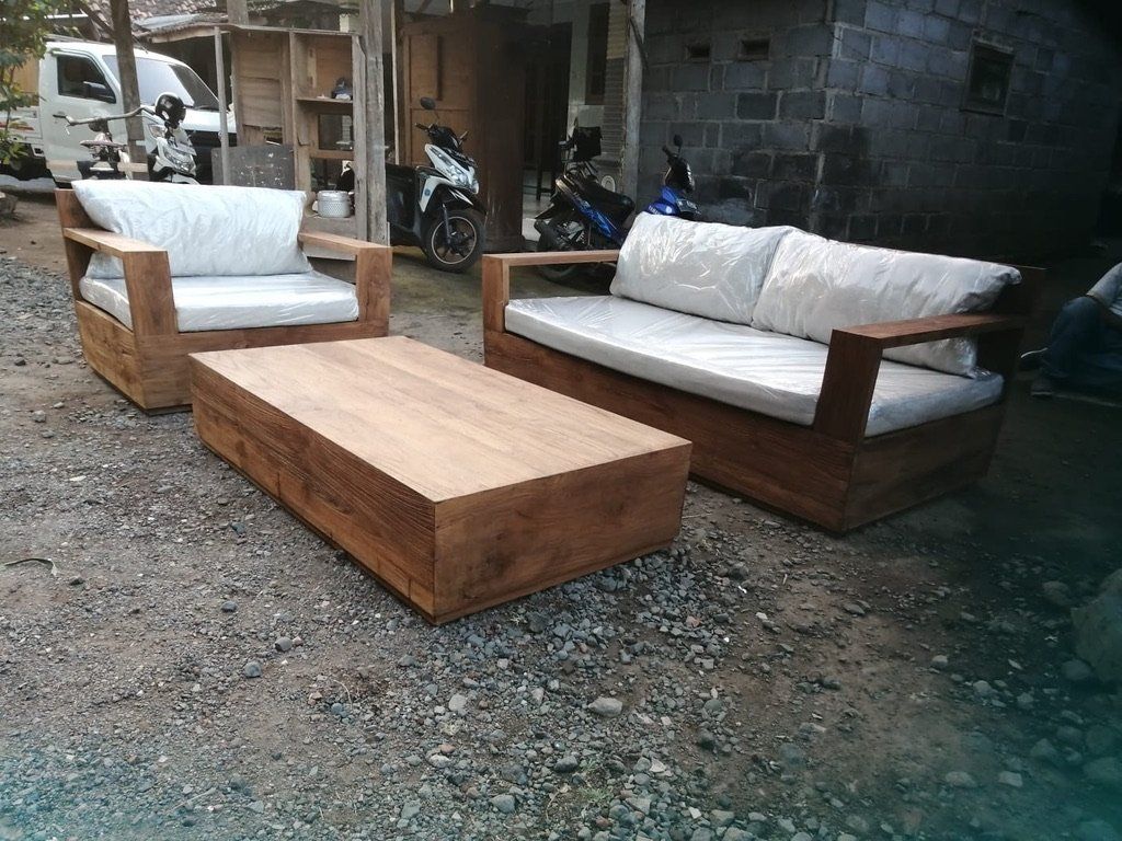 Divani: Sofa Couch Lounge Teak Holz Gartenmöbel Outdoor Sitzmöbel – Nuovo e nell'imballaggio originale da Daisendorf venduto da Wohn-Kult 1