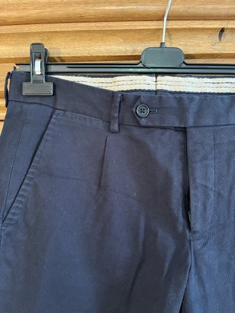 Denimhose mit leichter Bundfalte, dunkelblau, Gr. 46 (slim)