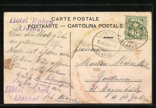 Cartoline postali: AK Linthal, Gesamtansicht mit Selbsanft – Usato da Berlin venduto da bartko-reher 1