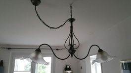 Leuchte Beleuchtung Lampe Lampenschirm Unikat Glas