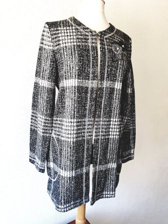 JUST WHITE JACKE NEU STRICKJACKE PULLOVER SHIRT HOSE TOP