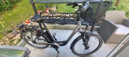 E-Bike Raleigh Cityrad mit Korb silber guter Zustand