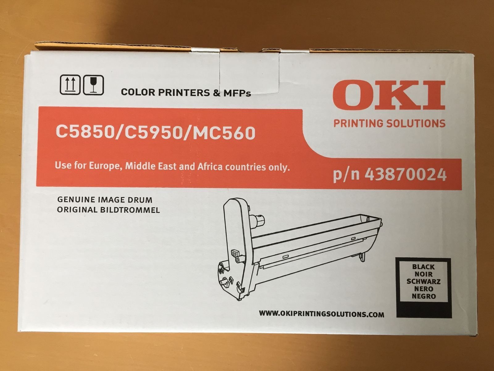 Oki Druckerpatronen & Toner: Original OKI C5850 / C5950 / MC560 black Drum, 43870024 – Neu und originalverpackt aus Glattbrugg von copytron