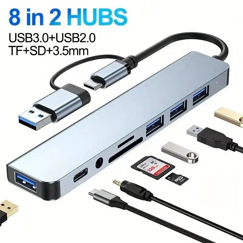 Hub & Switch: Hub USB-C-Splitter-Kartenleser Anschluss Docking station – Nuovo e nell'imballaggio originale da Genève venduto da Top-Trend
