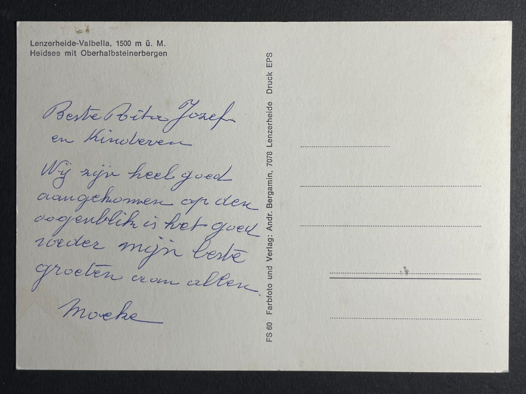 Cartoline postali: Lenzerheide-Valbella - Heidsee – Usato da Steg VS venduto da _vinci_ 1