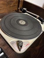 Meuble hi-fi vintage avec platine Thorens et radio SABA
